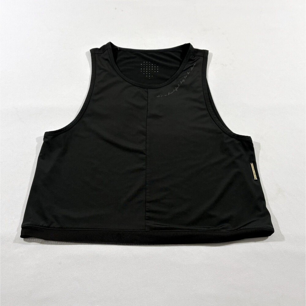 Gymshark x WHITNEY Simmons V1 Black Sports Tank Top Yoga Running Shirt Gym Sz L